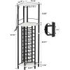 image:imageHomeiju Corner Wine Rack with Glass Holder and Led Strip Light Corner Bar Wine Racks Freestanding Floor Industrial Corner Bar Cabinet for Kitchen Dining Room Living Room or CellarCorner