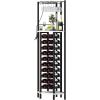 image:imageHomeiju Corner Wine Rack with Glass Holder and Led Strip Light Corner Bar Wine Racks Freestanding Floor Industrial Corner Bar Cabinet for Kitchen Dining Room Living Room or CellarCorner