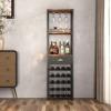 image:imageHomeiju Corner Wine Rack with Glass Holder and Led Strip Light Corner Bar Wine Racks Freestanding Floor Industrial Corner Bar Cabinet for Kitchen Dining Room Living Room or CellarRight Angle