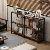 image:imageHomeiju Entryway Console Table 47 Width Long Sofa Table with Storage TV Stand Entertainment Center Media Stand for Living Room Industrial Style Rustic Brown