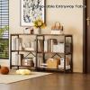 image:imageHomeiju Entryway Console Table 55 Width Long Sofa Table with Storage TV Stand Entertainment Center Media Stand for Living Room Industrial Style Rustic Brown