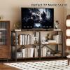 image:imageHomeiju Entryway Console Table 55 Width Long Sofa Table with Storage TV Stand Entertainment Center Media Stand for Living Room Industrial Style Rustic Brown