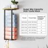 image:imageTowel Racks for Bathroom Homeiju Towel Holder with Storage Shelf 27 inch Towel Rack Wall Mounted for Small Bathroom Wall Towel Storage Rack for Rolled Towels