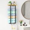 image:imageTowel Racks for Bathroom Homeiju Towel Holder with Storage Shelf 27 inch Towel Rack Wall Mounted for Small Bathroom Wall Towel Storage Rack for Rolled Towels