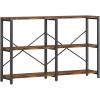 image:imageHomeiju Entryway Console Table 47 Width Long Sofa Table with Storage TV Stand Entertainment Center Media Stand for Living Room Industrial Style Rustic Brown